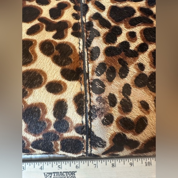 Charles Jourdan Leopard Print Haircalf Satchel Bag – Genuine Leather - Picture 5 of 16